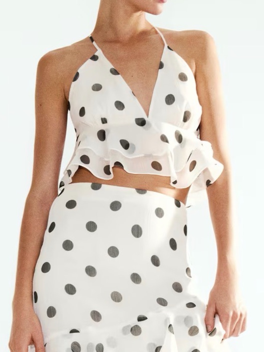 NWT H&M Polka dot crop top